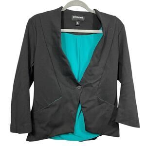 BetaBrand Women’s Black And Teal Blazer / Size-Medium